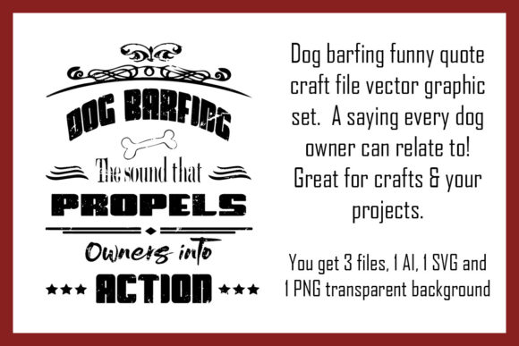 Dog Barfing Funny Quote Craft File Set