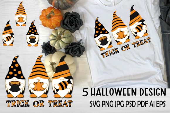 Halloween Gnomes SVG: Graphics for Crafts and Creative Design
