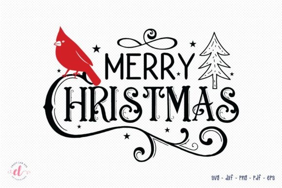 Merry Christmas SVG, DXF, PNG, EPS, PDF — Graphics for Crafts