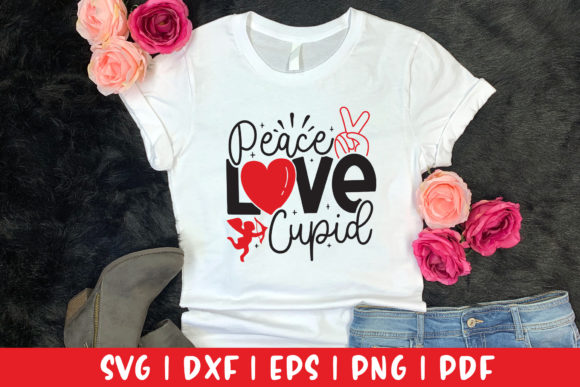 Peace Love Cupid Graphics for Crafts & Marketing